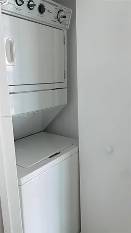 a close view of washer and dryer