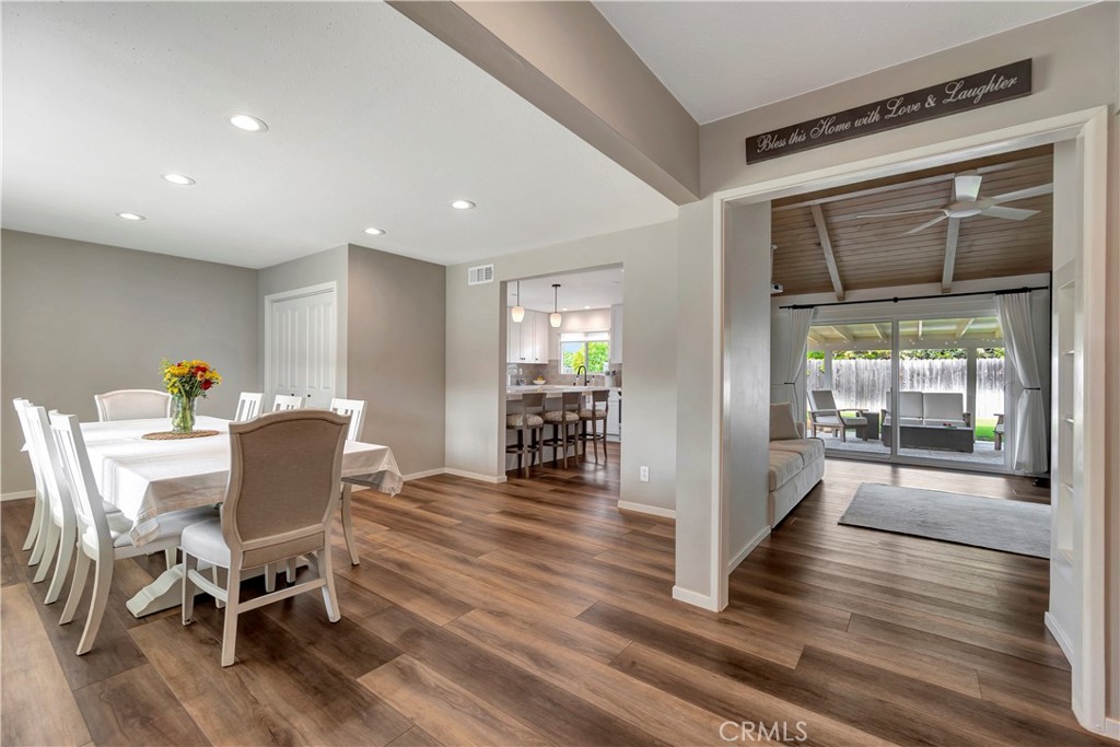 16243 Summershade Drive La Mirada, CA 90638 - Photo 17 of 34 a dining room with furniture and wooden floor