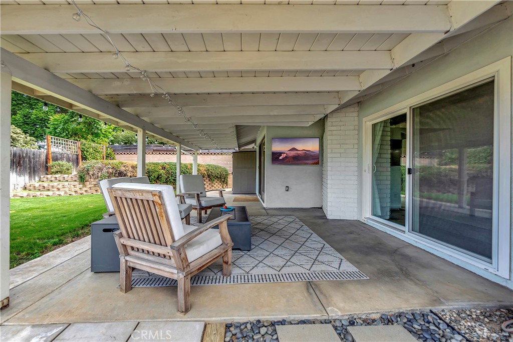 16243 Summershade Drive La Mirada, CA 90638 - Photo 32 of 34 a view of a porch with furniture and garden