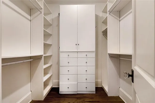 a view of closet area