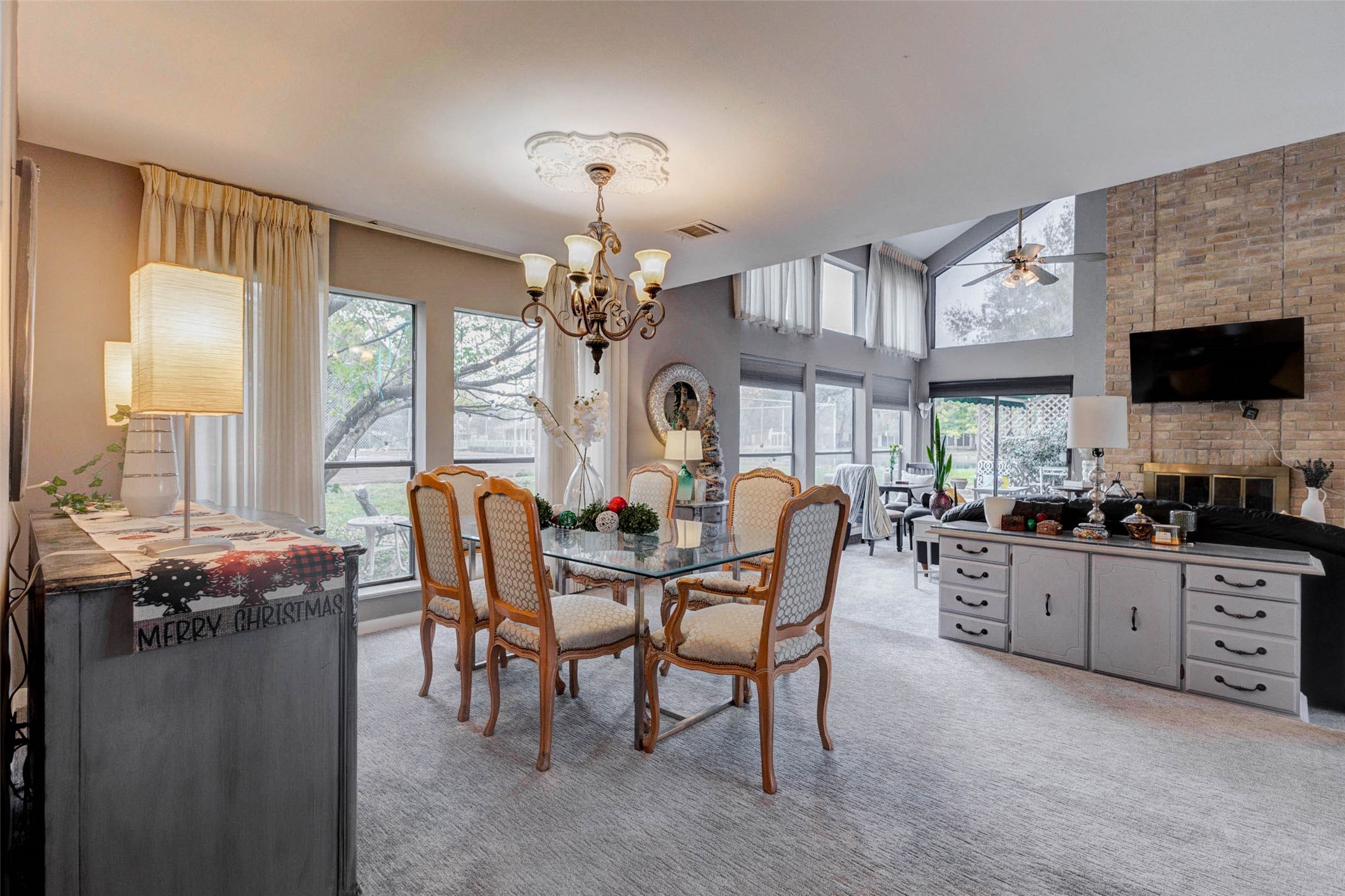202 Old Bridge Lake Street Houston, TX 77069 - Photo 5 of 27 a view of a dining room with furniture window and outside view