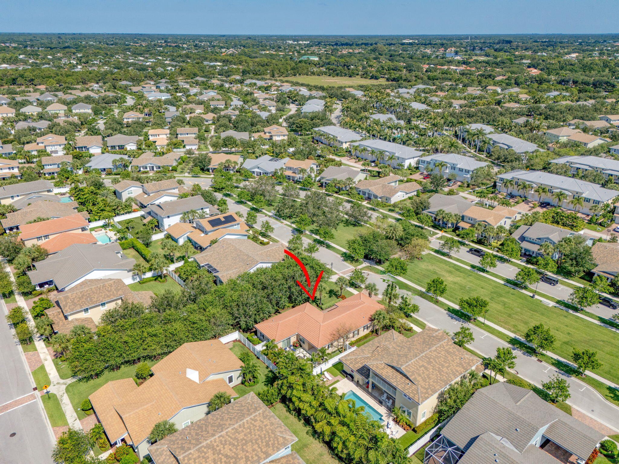 1122 South Prescott Drive Jupiter, FL 33458 - Photo 37 of 43 an aerial view of residential houses with outdoor space