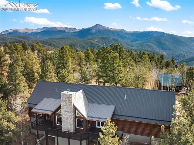 111 Blue Spruce Road Divide, CO 80814 - Photo 46 of 46 View of mountain backdrop with a heavily wooded area