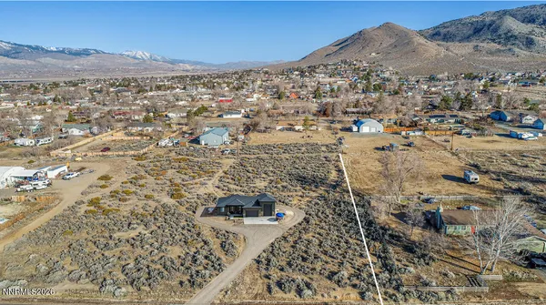 a view of city and mountain