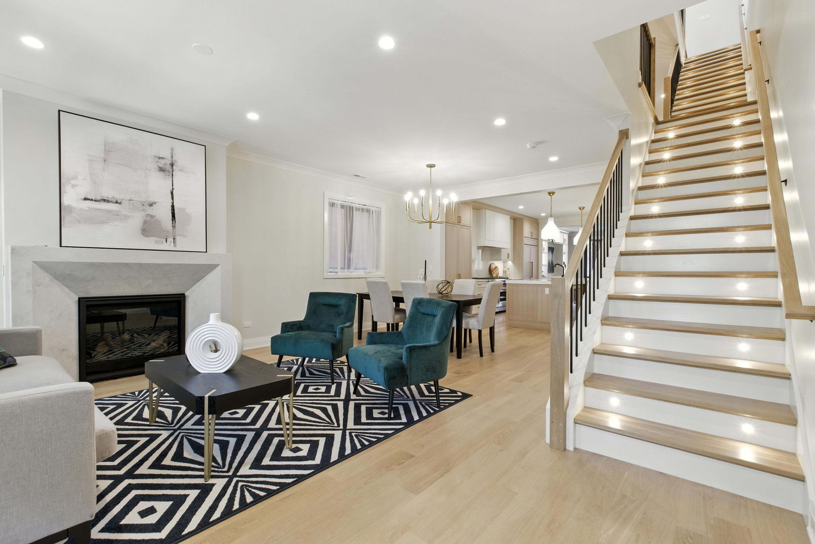 908 West Fullerton Avenue, Unit PH Chicago, IL 60614 - Photo 12 of 23 a view of a livingroom with furniture and a fireplace