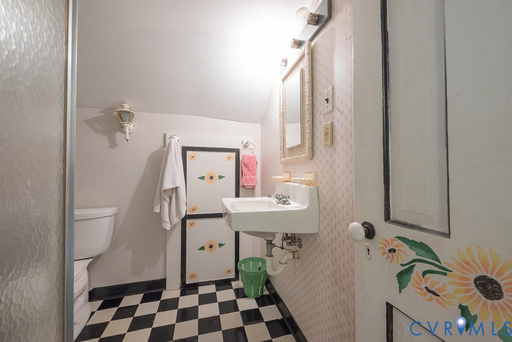 1881 Fairport Road Reedville, VA 22539 - Photo 32 of 54 Checkered tile flooring, wall-mounted sink, wall-m