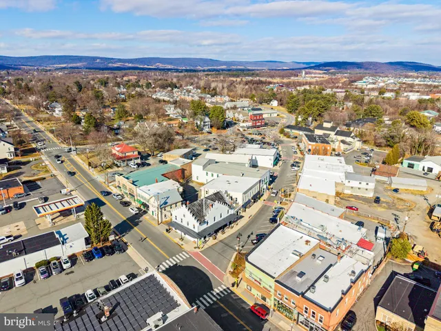 an aerial view of a city