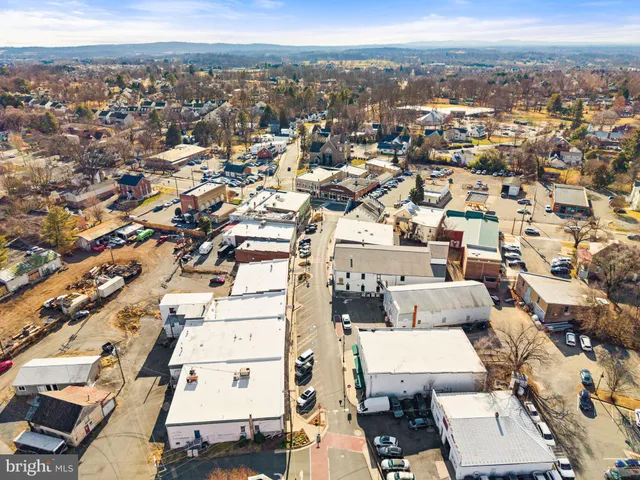 an aerial view of a city