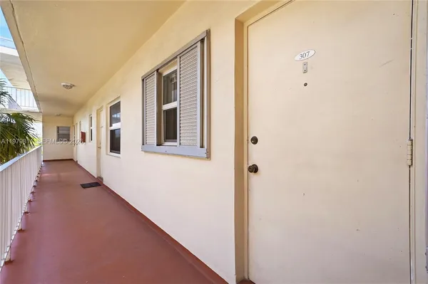 a view of a hallway with window