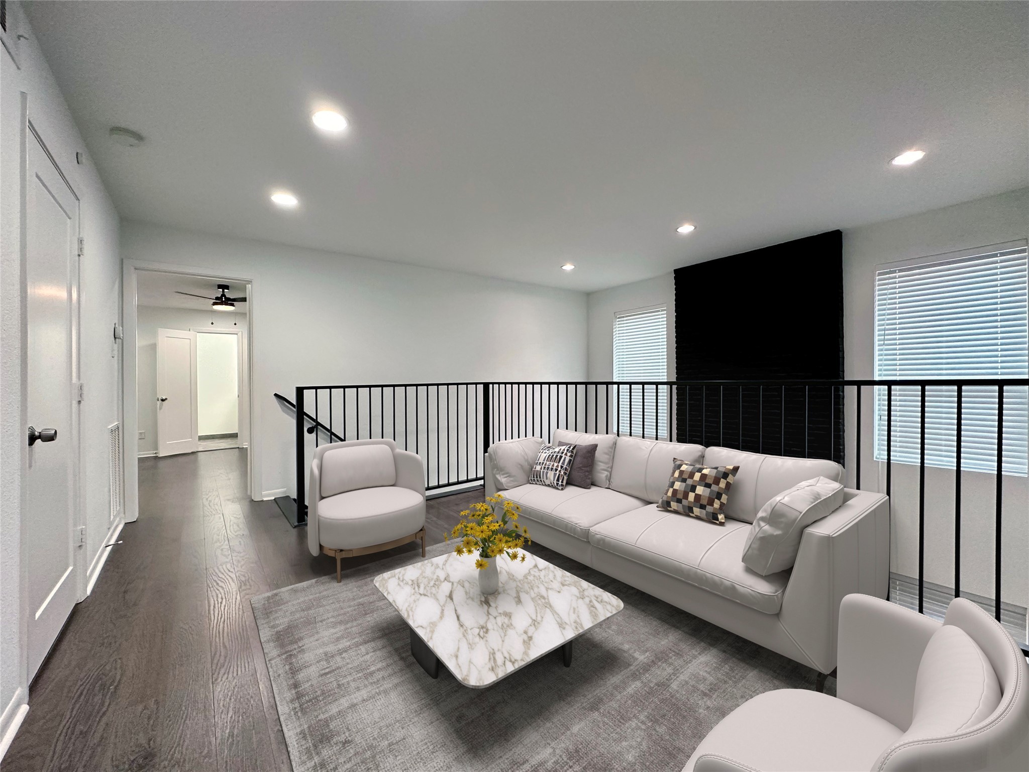 5528 Beverly Hill Street, Unit 3 Houston, TX 77056 - Photo 27 of 50 a living room with furniture and a couch