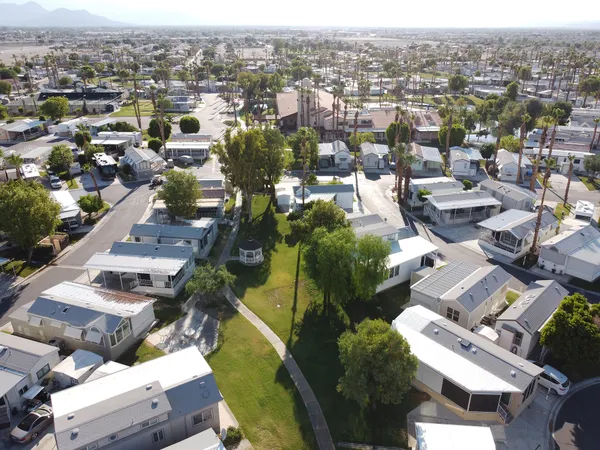 an aerial view of a city with lots of residential buildings