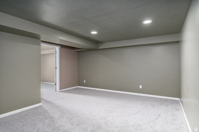 19994 South Olson Road Downey, ID 83234 - Photo 21 of 49 Finished below grade area with light carpet and recessed lighting