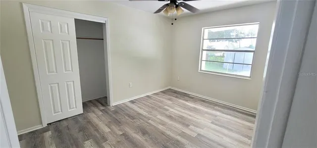 an empty room with a window