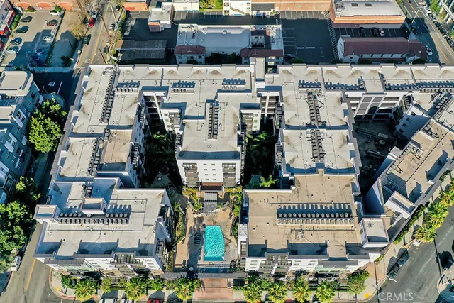 an aerial view of a city