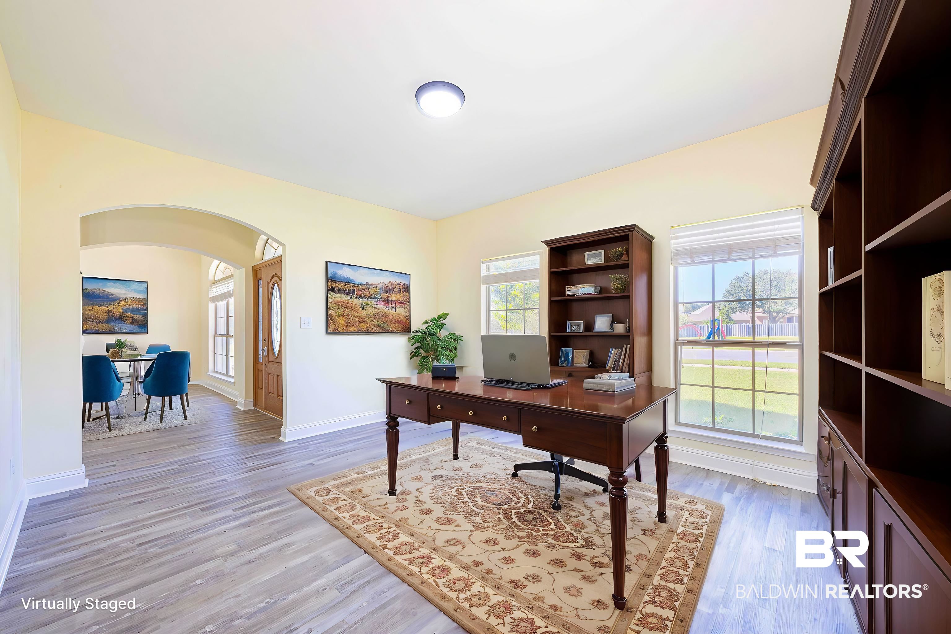25234 Fairfax Road Daphne, AL 36526 - Photo 10 of 45 Office area featuring arched walkways and light wood-style floors