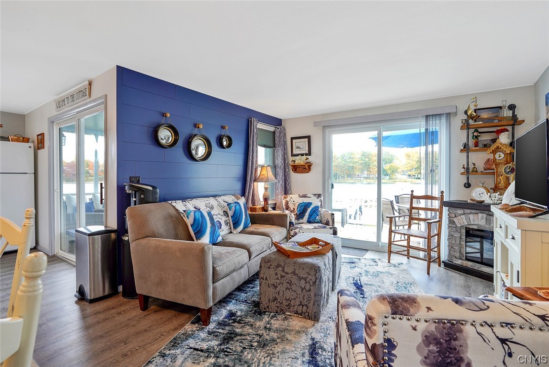 160 Evans Rd Extension Tully, NY 13159 - Photo 6 of 46 Striking New Royal Blue Shiplap Feature wall