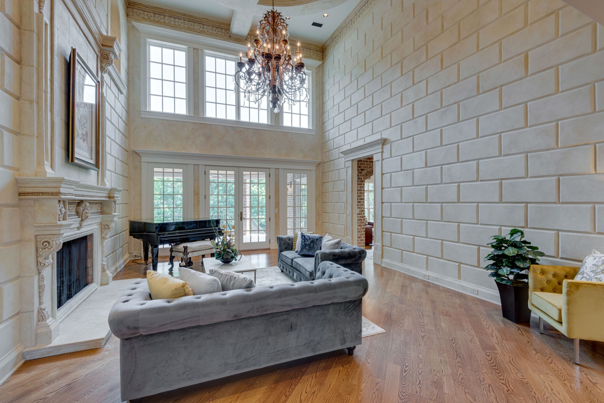 120 Woodward Hills Place Brentwood, TN 37027 - Photo 6 of 69 a living room with furniture and a fireplace