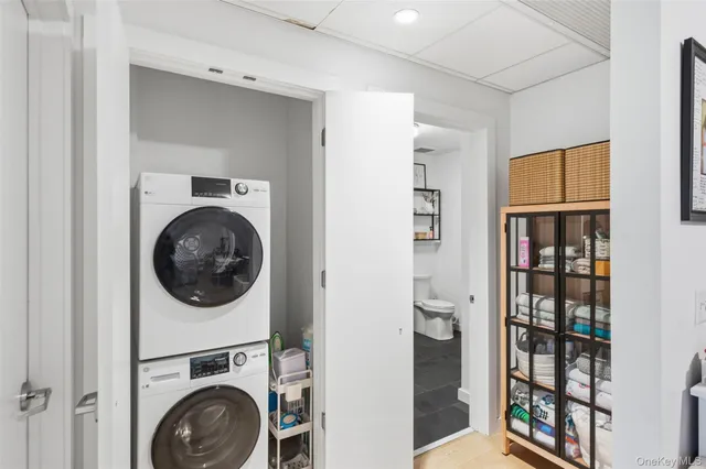 a view of a bathroom with shower