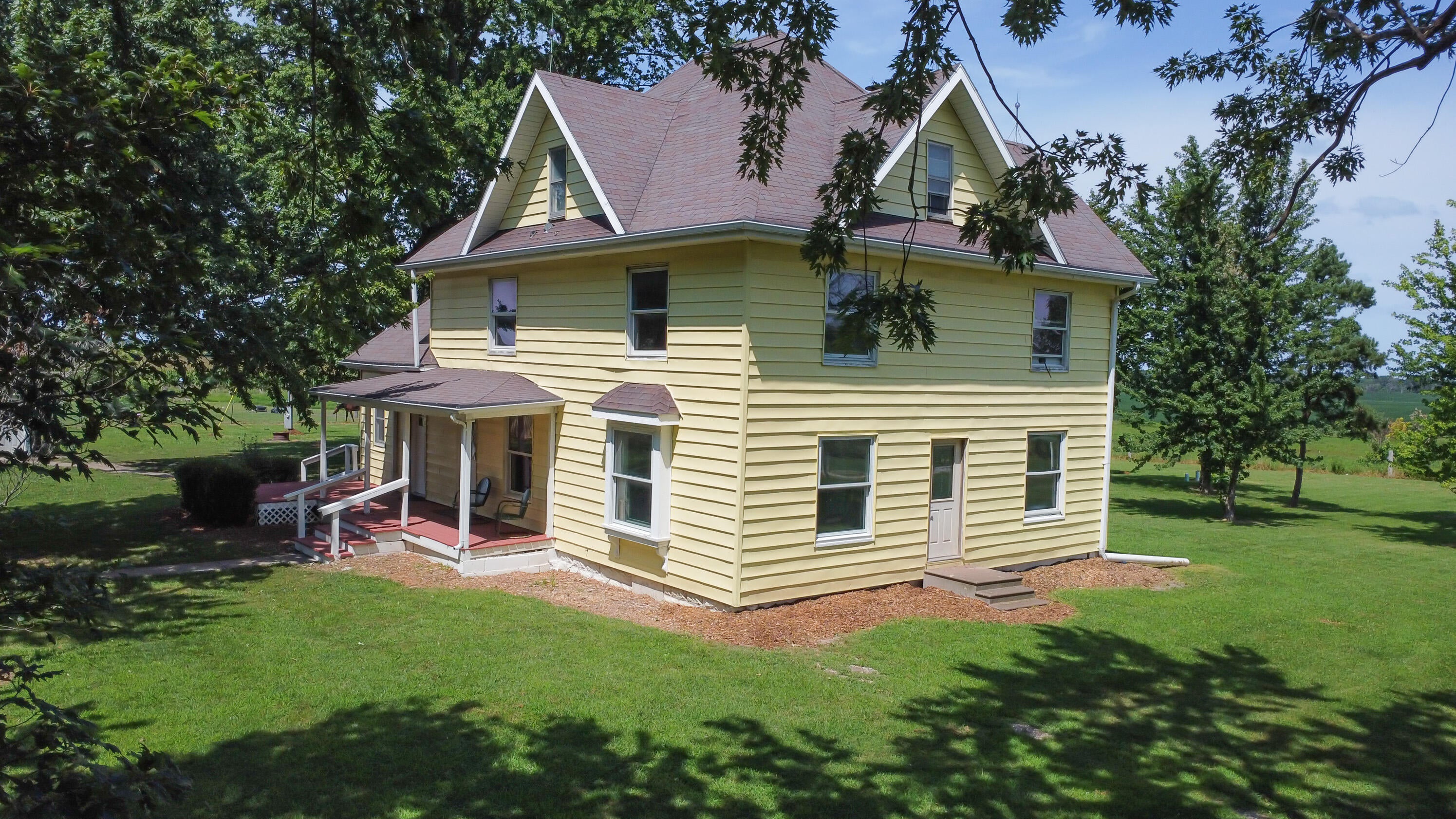 Drone shot of home