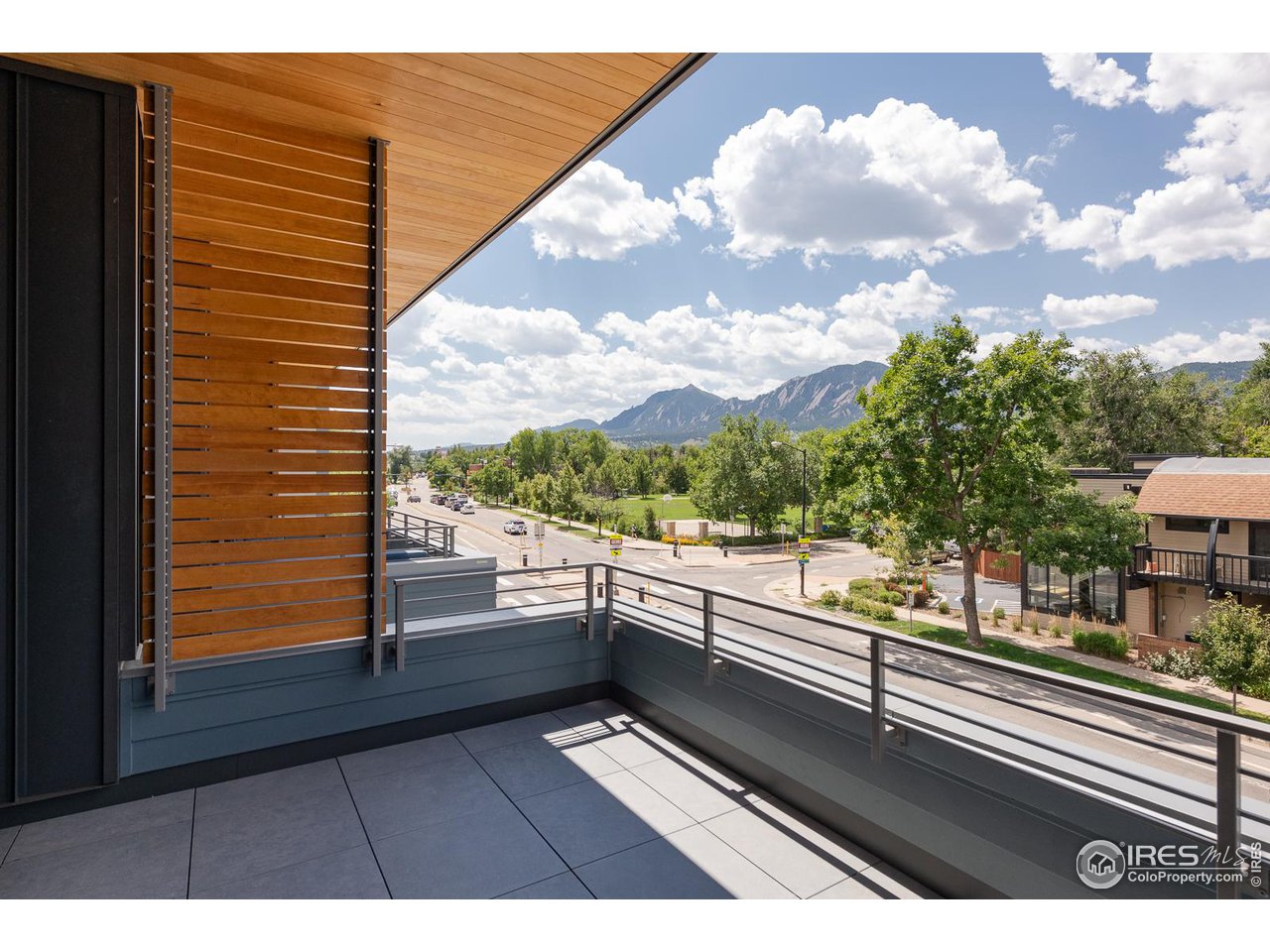 a view of city from the balcony