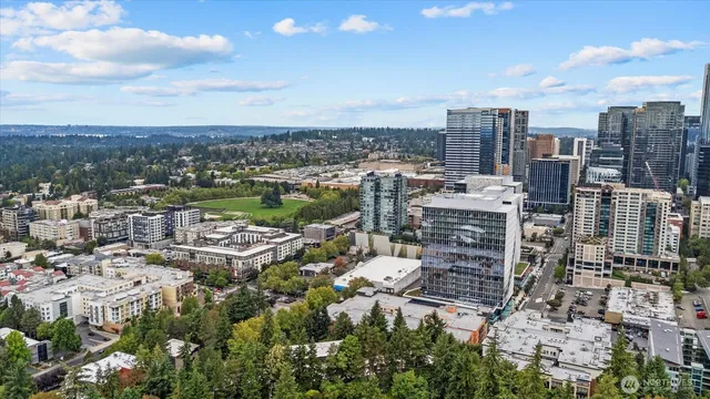 an aerial view of a city