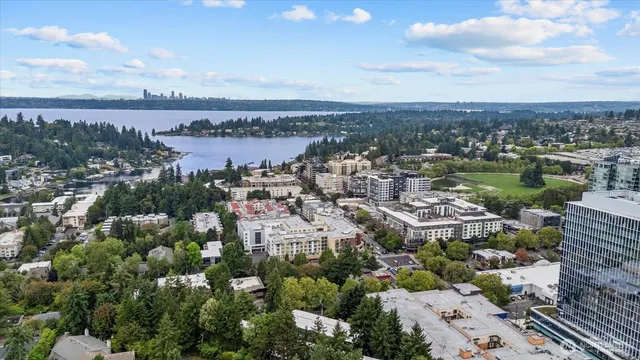 an aerial view of a city