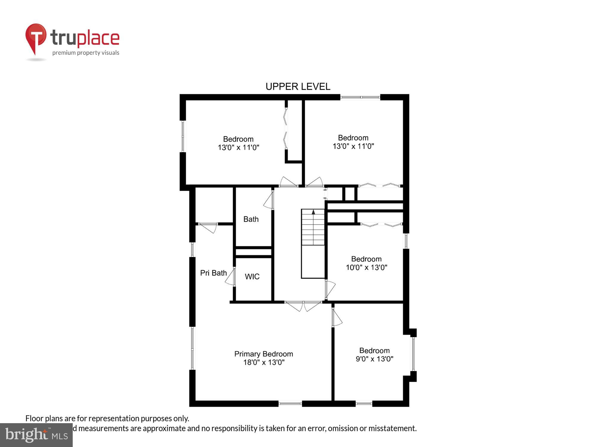 9912 Dellcastle Road Gaithersburg, MD 20886 - Photo 61 of 85 Upper Level (Labels & Measurements)