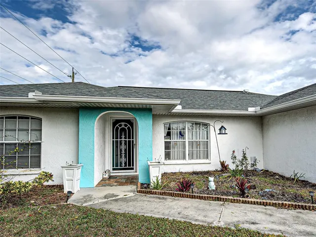a front view of a house