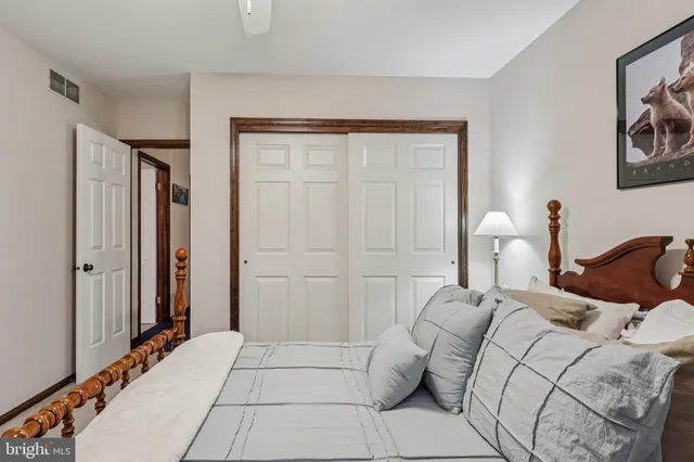 a view of a livingroom with furniture and windows