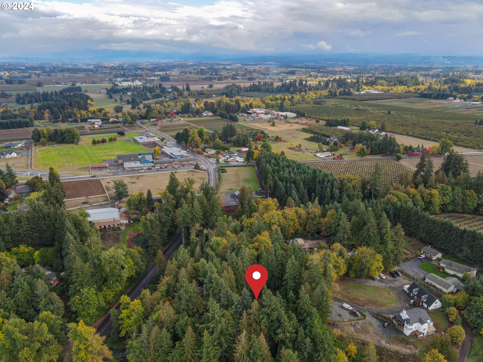 5634 South Whiskey Hill Road Hubbard, OR 97032 - Photo 47 of 48 an aerial view of lake residential houses with outdoor space and swimming pool