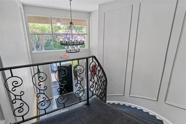 a view of an entryway with a window