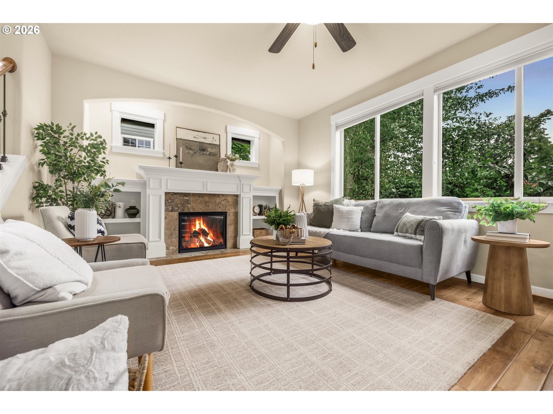 16073 Southeast Pinot Road Milwaukie, OR 97267 - Photo 8 of 44 a living room with furniture and a fireplace