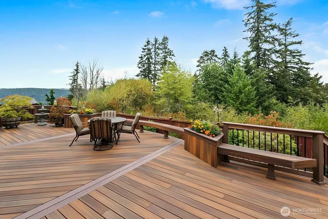 a view of outdoor space with seating