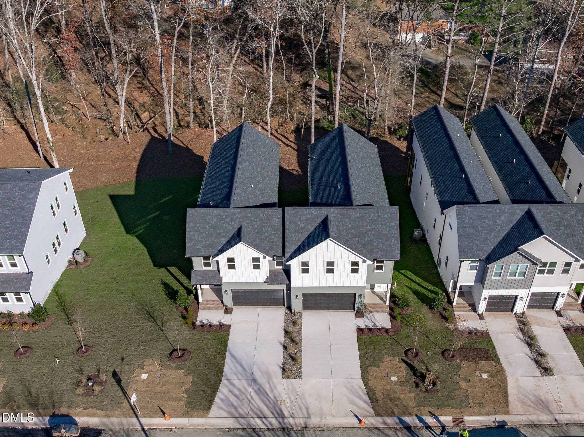 635 Conover Road, Unit A Durham, NC 27703 - Photo 44 of 48 an aerial view of multiple houses with yard