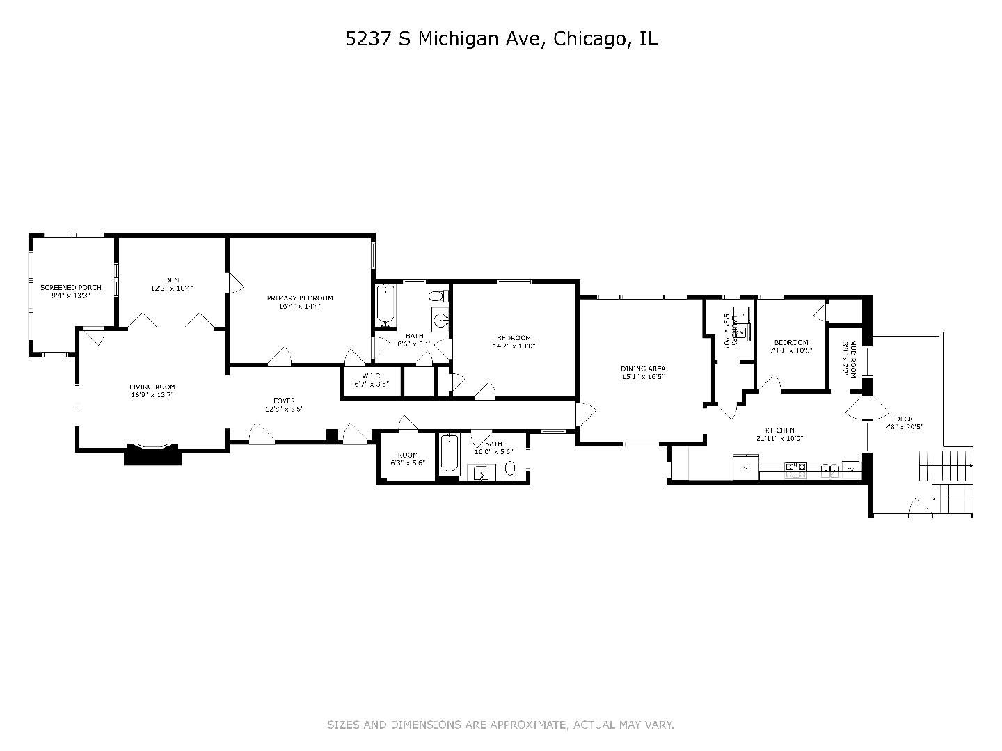 5237 South Michigan Avenue, Unit 1N Chicago, IL 60615 - Photo 47 of 47 a picture of a floor plan