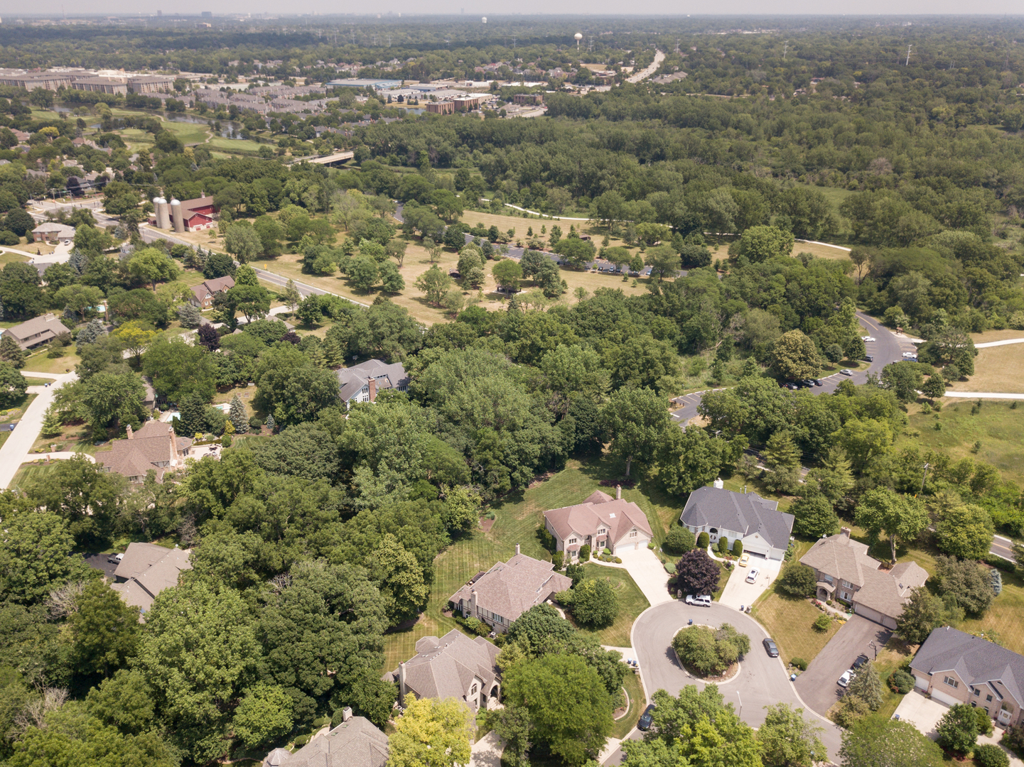 23W230 Hampton Circle Naperville, IL 60540 - Photo 50 of 55 an aerial view of residential houses with outdoor space