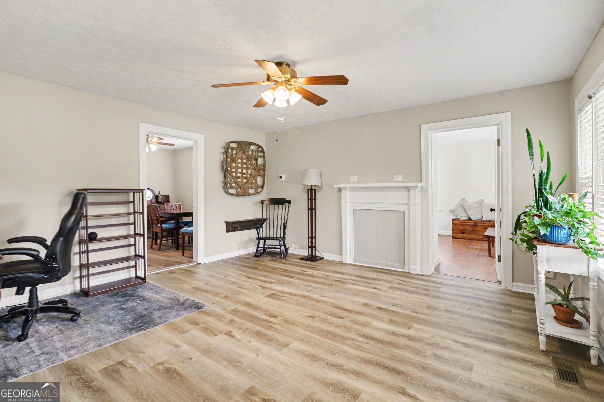 497 Corinth Road Hogansville, GA 30230 - Photo 8 of 37 a view of a livingroom with a furniture and a ceiling fan
