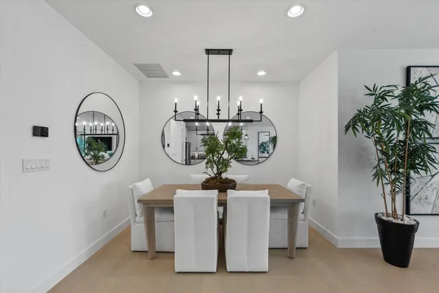 a view of dining room with furniture