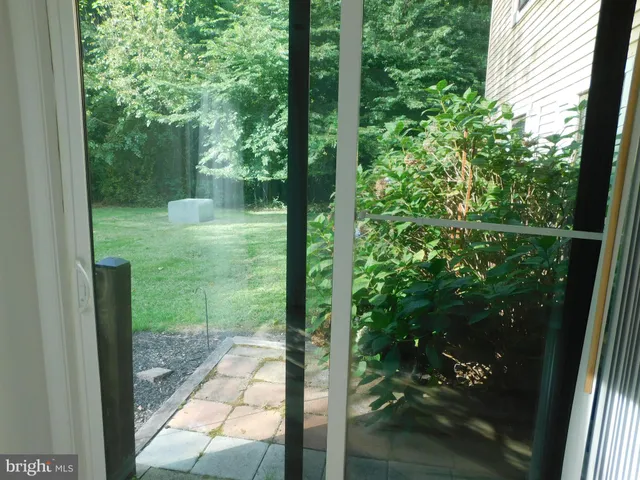 a view of backyard from balcony