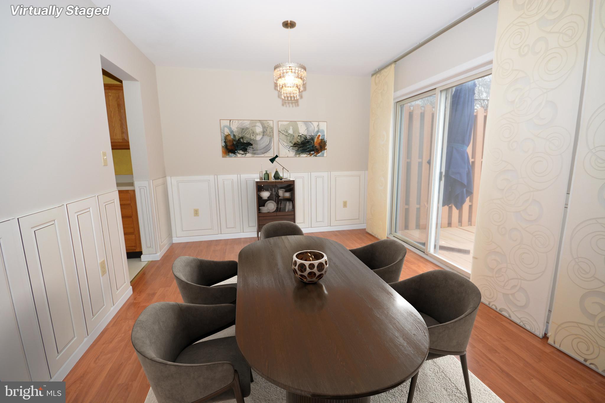 Dining Room w/Doors to Upper Deck