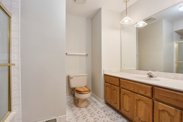 13000 Winnebago Road Palos Heights, IL 60463 - Photo 14 of 15 a bathroom with a sink a toilet a mirror and shower
