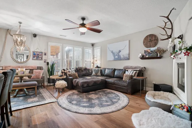 a room with furniture and a window