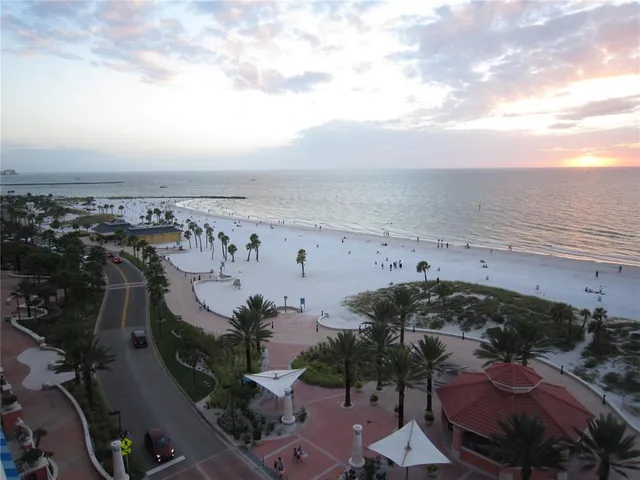 an aerial view of beach and ocean