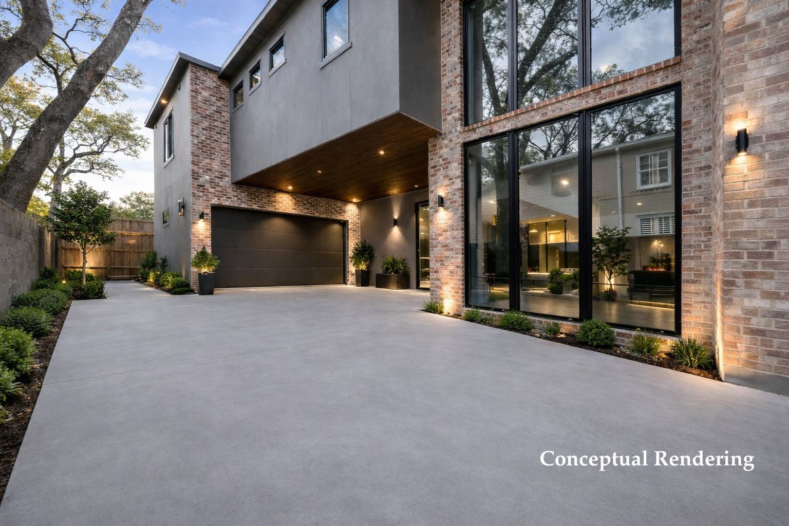 2247 Chilton Road Houston, TX 77019 - Photo 8 of 16 Exterior Driveway to Garage Rendering