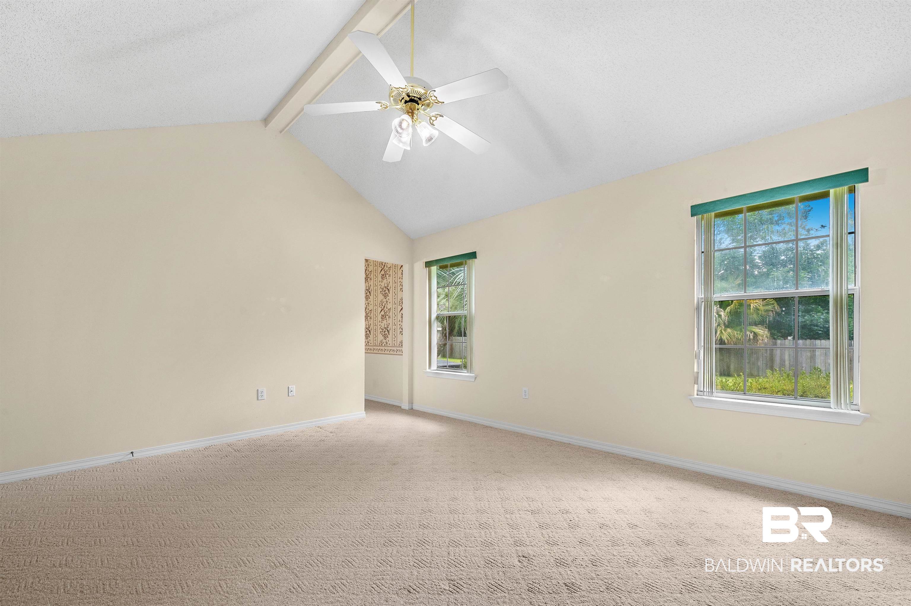 1502 Mulberry Lane Foley, AL 36535 - Photo 22 of 45 Carpeted featuring , ceiling fan, and high vaulted ceiling