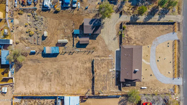 a view of a swimming pool with an outdoor seating