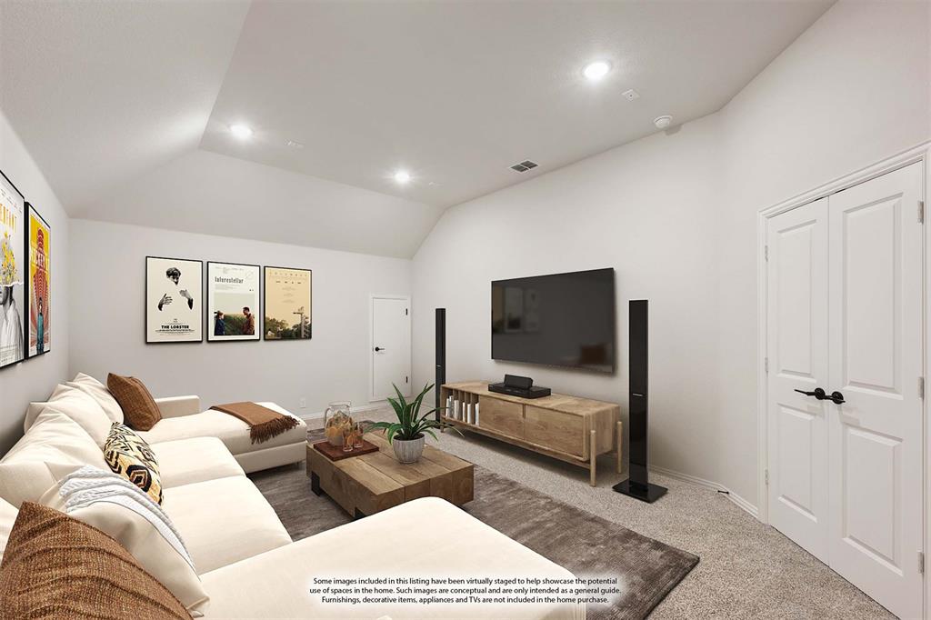 12605 Rocky Top Road Godley, TX 76044 - Photo 31 of 40 a living room with furniture and a flat screen tv