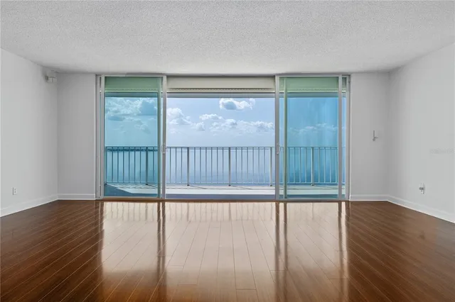 a view of entryway with wooden floor