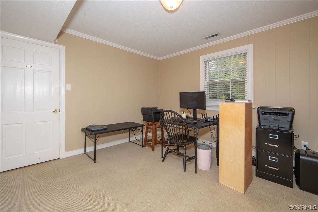 13371 Kingsmill Road Midlothian, VA 23113 - Photo 29 of 43 a view of a workspace with furniture and a window
