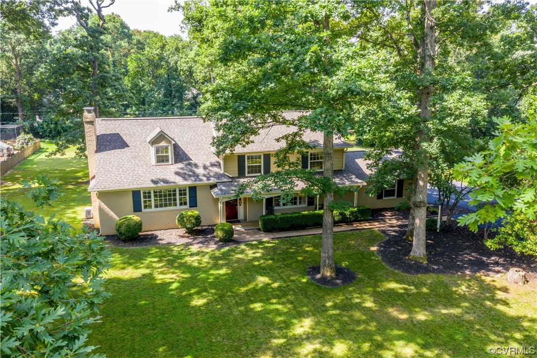 13371 Kingsmill Road Midlothian, VA 23113 - Photo 38 of 43 a view of a house with a big yard and large trees